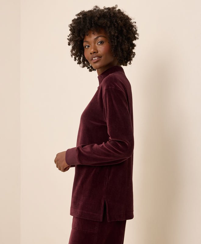 Women's Pure Velour Mock Tunic - Echo Market