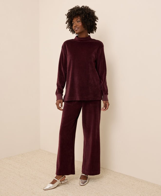 Women's Pure Velour Mock Tunic - Echo Market