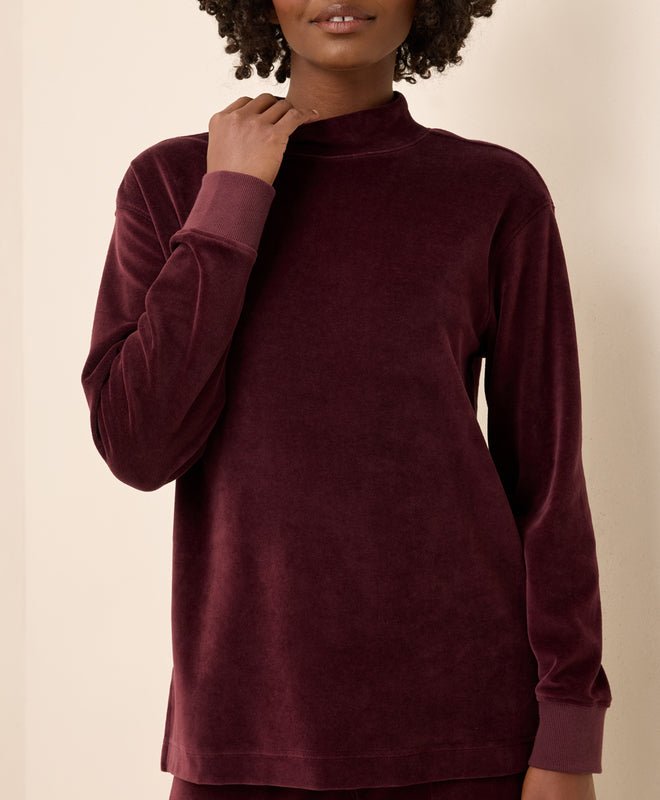 Women's Pure Velour Mock Tunic - Echo Market