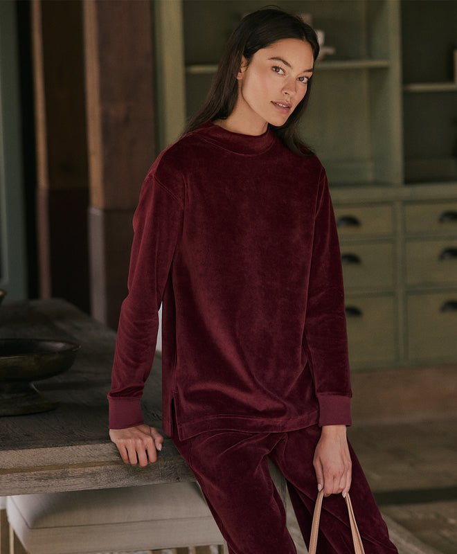 Women's Pure Velour Mock Tunic - Echo Market