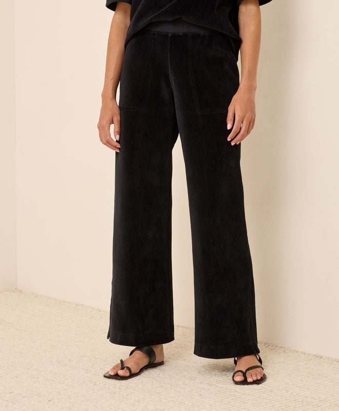 Women's Pure Velour Wide Leg Pant - Echo Market