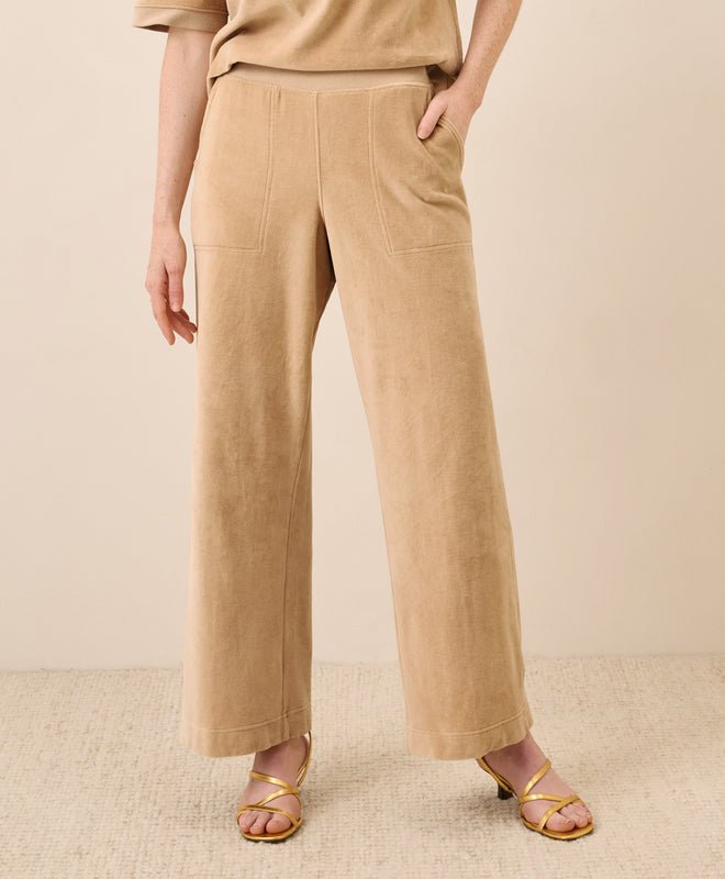 Women's Pure Velour Wide Leg Pant - Echo Market