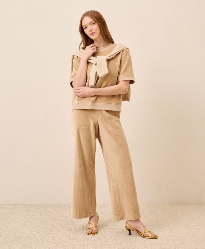 Women's Pure Velour Wide Leg Pant - Echo Market