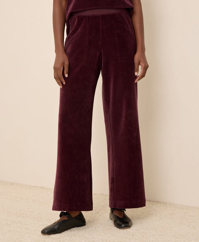 Women's Pure Velour Wide Leg Pant - Echo Market