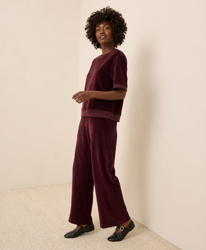 Women's Pure Velour Wide Leg Pant - Echo Market