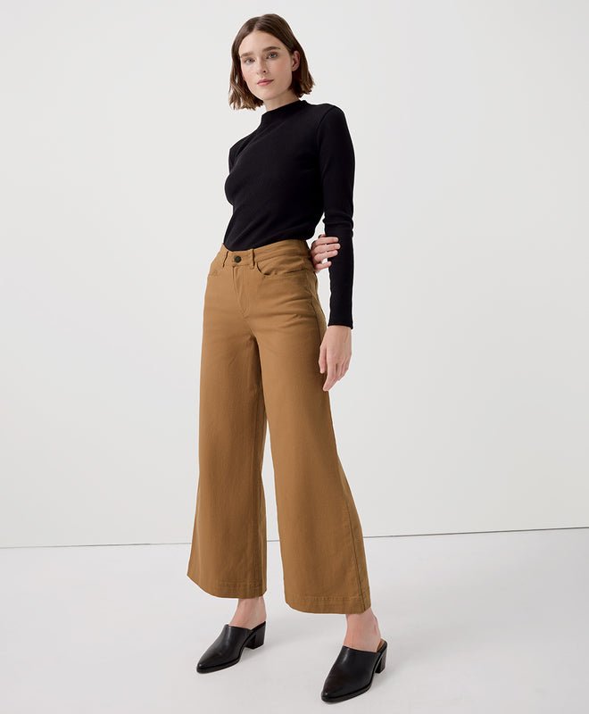 Women’s Stretch Twill Denim Wide Leg Pant - Echo Market