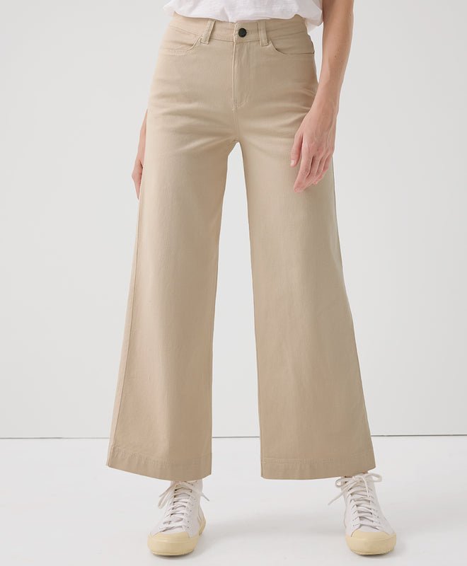 Women’s Stretch Twill Denim Wide Leg Pant - Echo Market