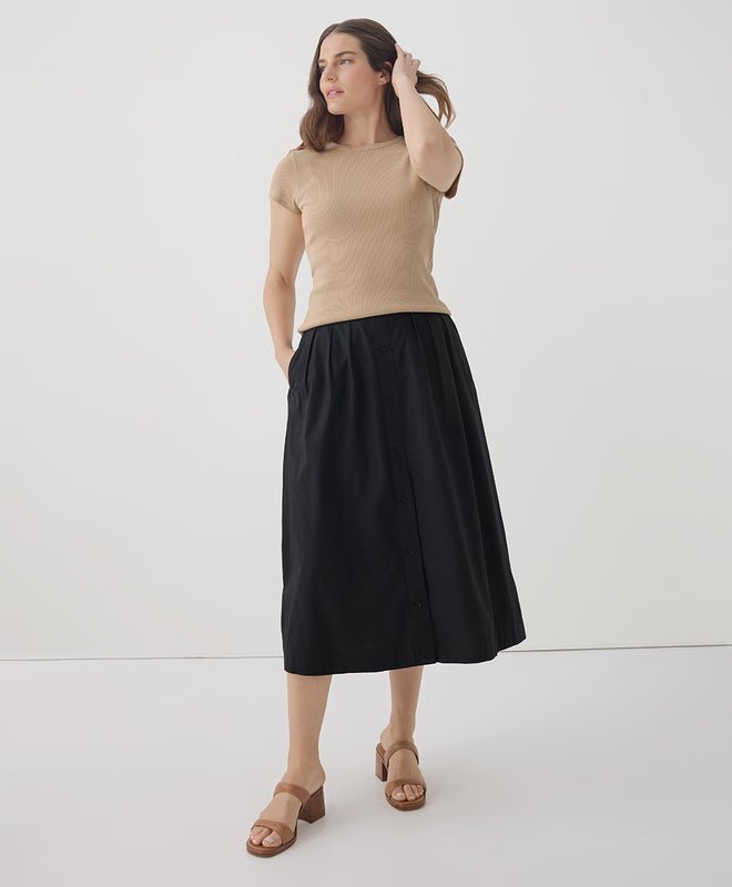 Women’s Sunset Lightweight Cotton Button Skirt - Echo Market