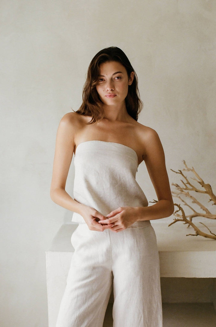 Woven Linen Tube Top - Echo Market