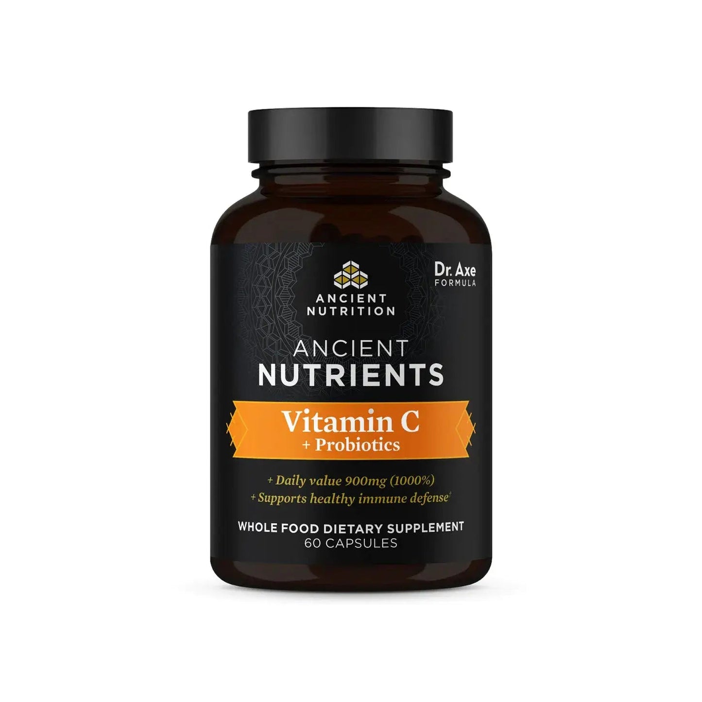 Ancient Nutrients - Vitamin C + Probiotic – Capsules - 60CT: Black - Echo Market