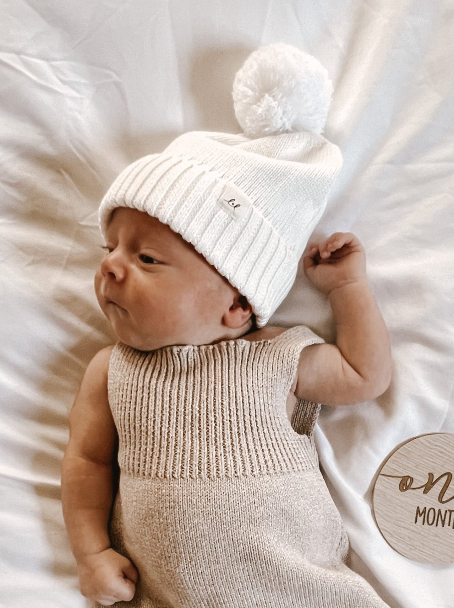 Baby Organic Cotton Pom Beanie - Echo Market