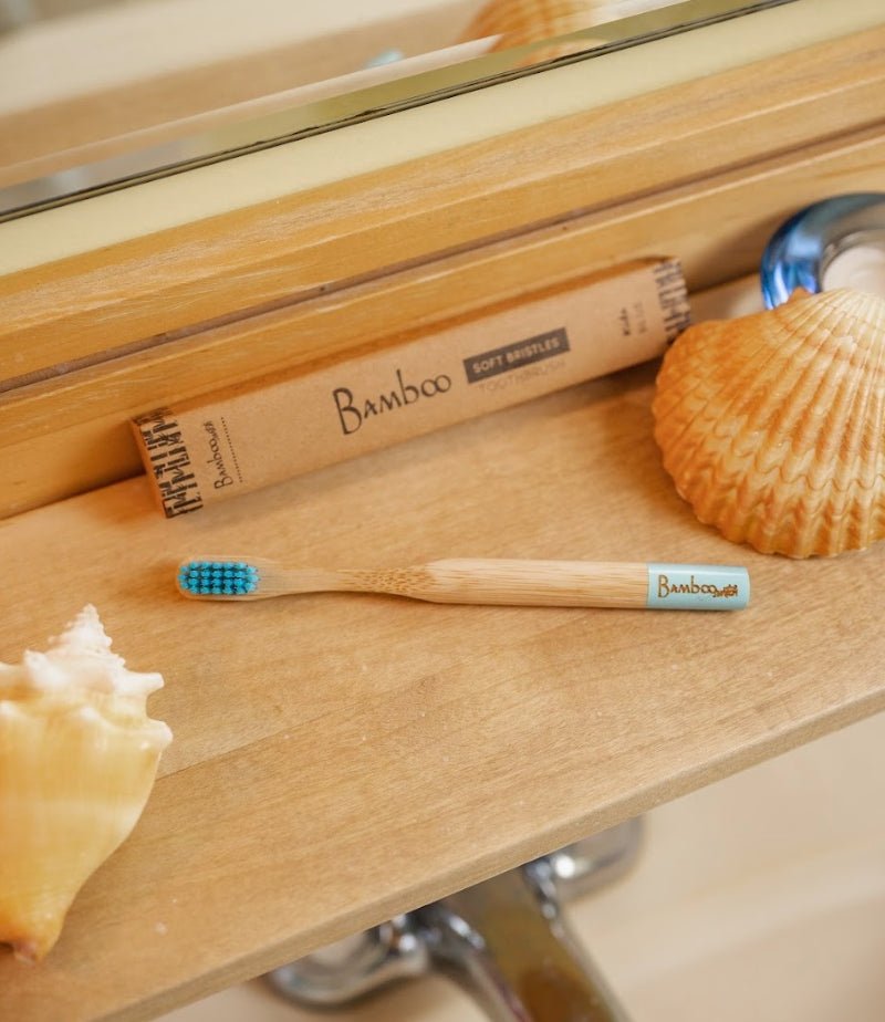 Bamboo Kids Toothbrush - Blue - Echo Market