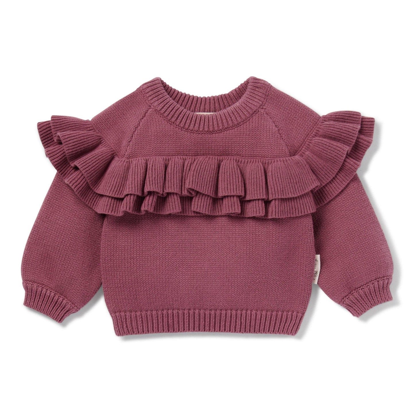 Load image into Gallery viewer, Berry Ruffle Knit Jumper - Echo Market
