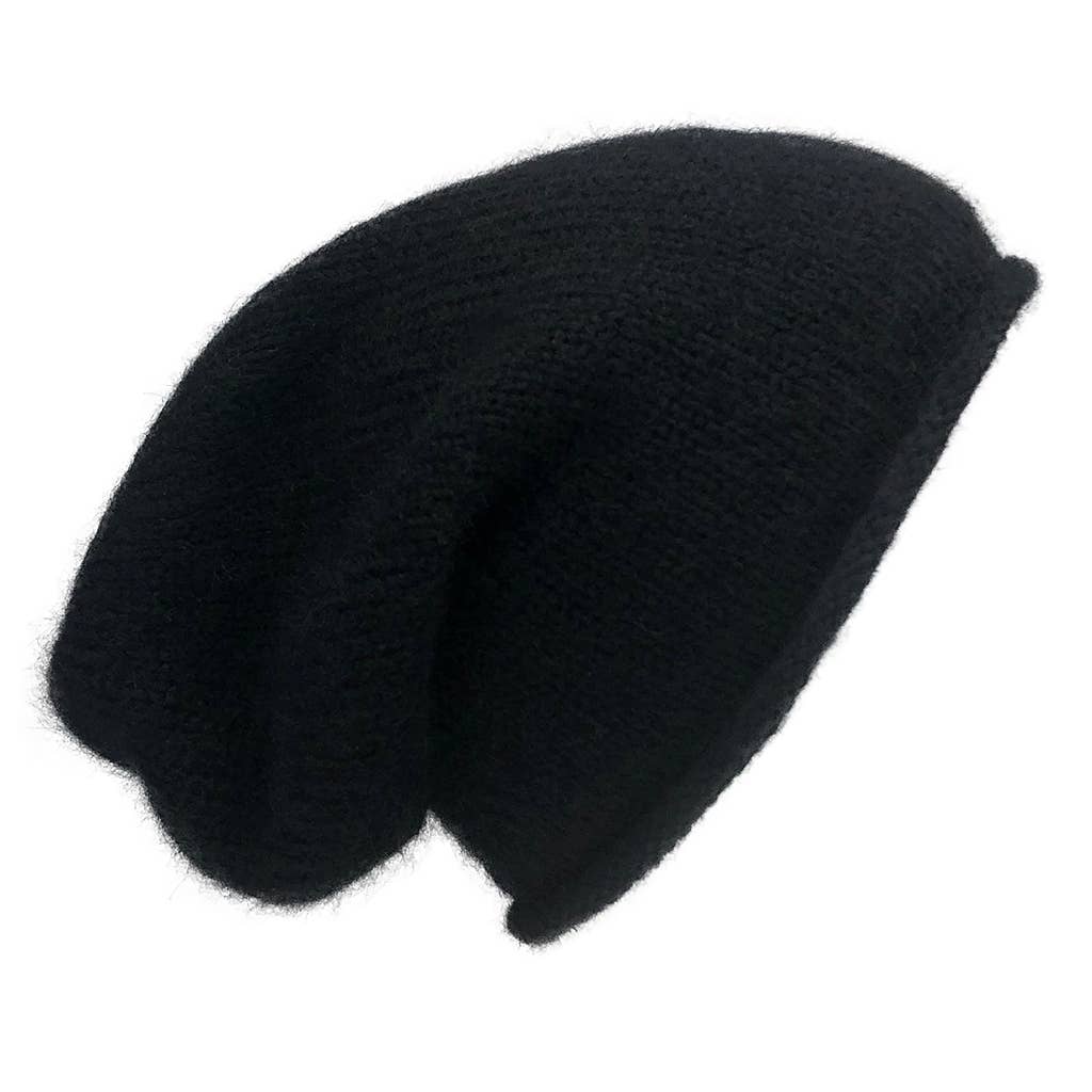Load image into Gallery viewer, Black Essential Knit Alpaca Beanie - Echo Market

