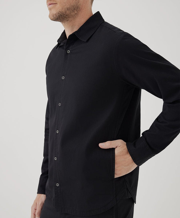 Boulevard Brushed Twill Long Sleeve Button Up - Echo Market