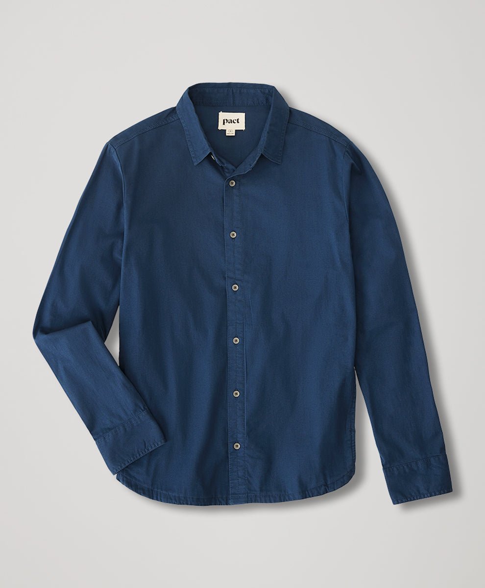 Boulevard Brushed Twill Long Sleeve Button Up - Echo Market