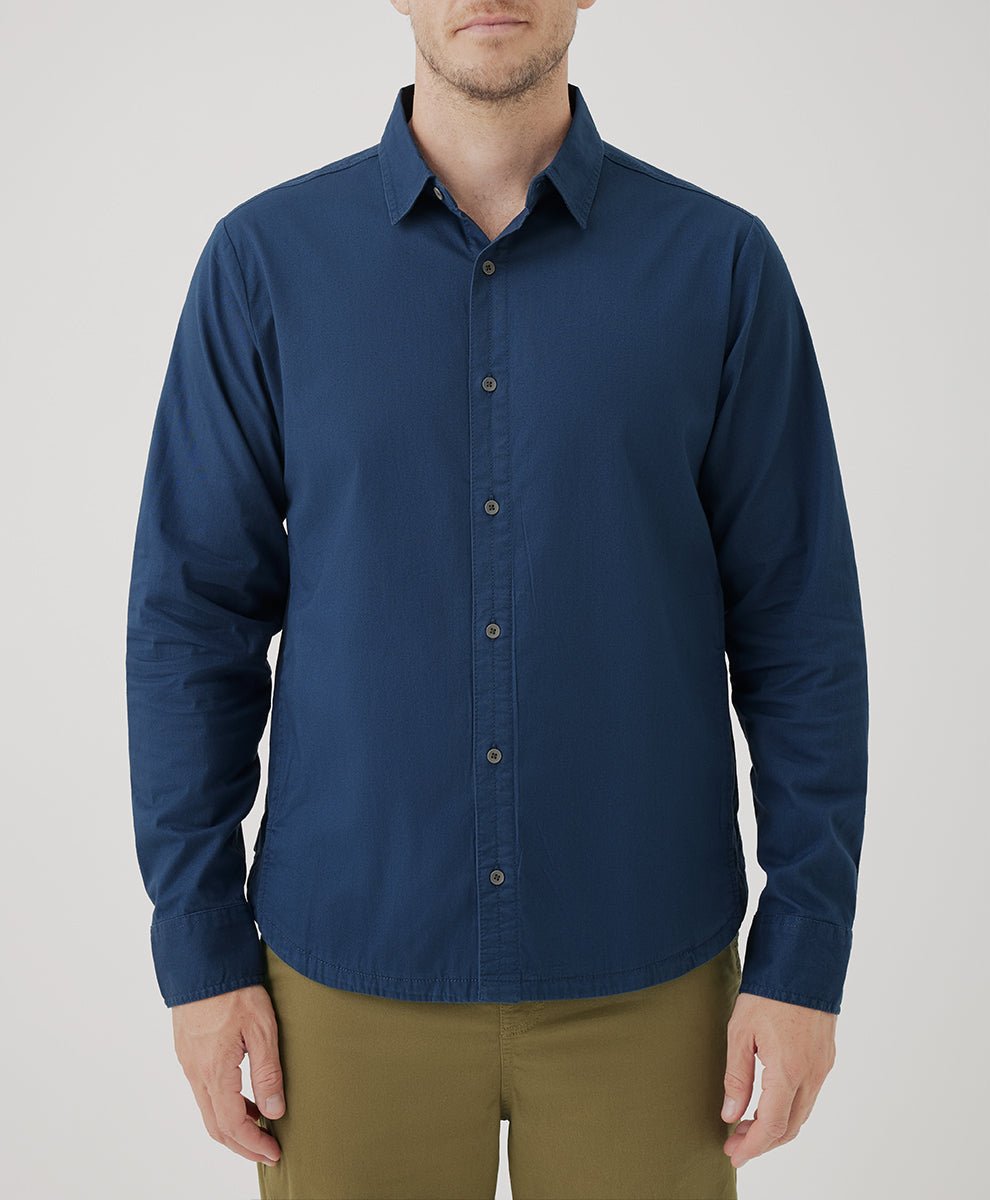 Boulevard Brushed Twill Long Sleeve Button Up - Echo Market