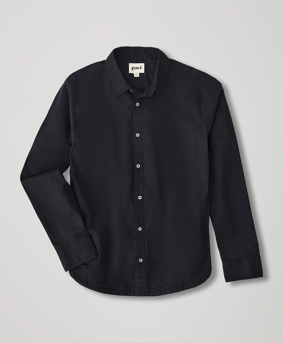 Boulevard Brushed Twill Long Sleeve Button Up - Echo Market