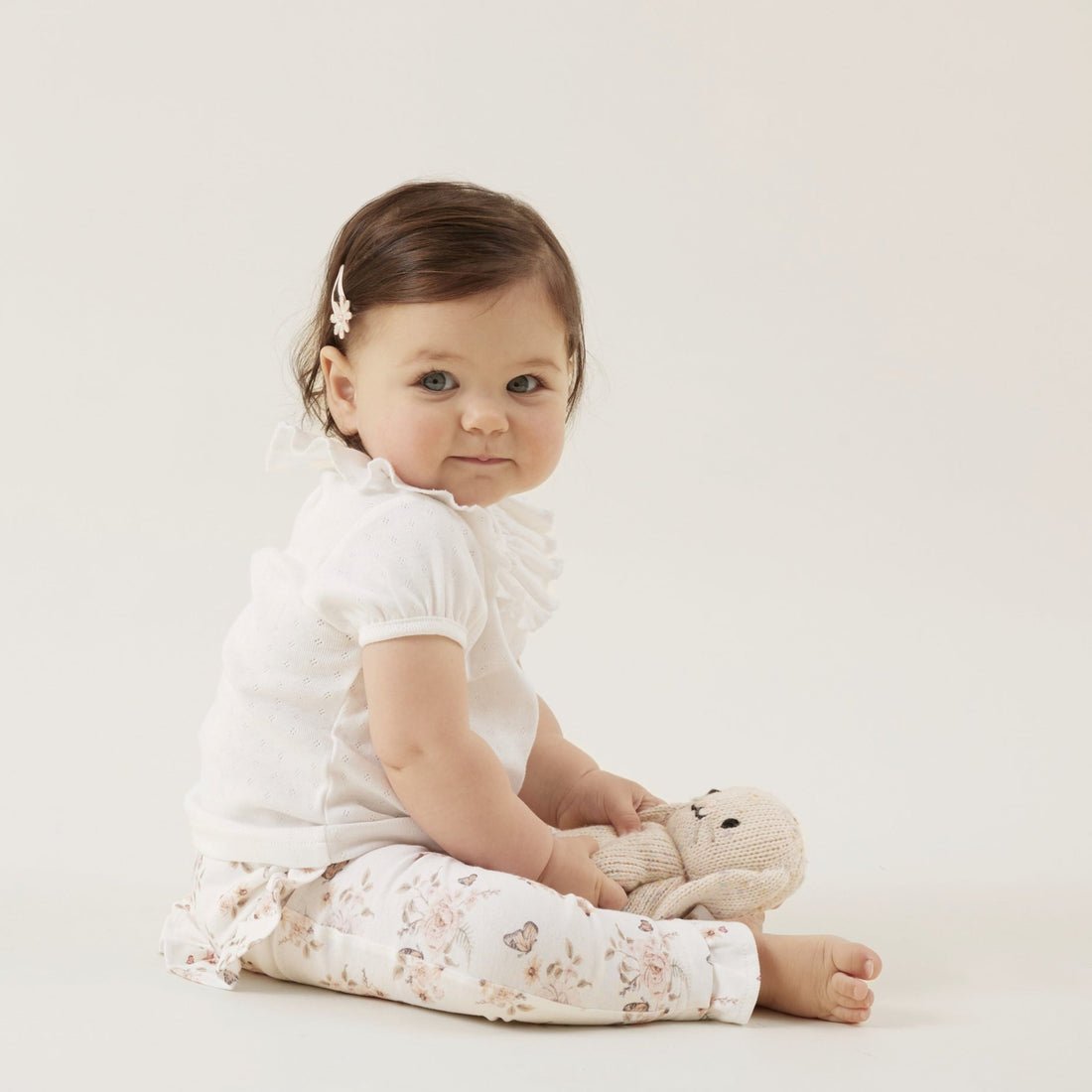 Butterfly Garden Ruffle Organic Cotton Leggings - Echo Market