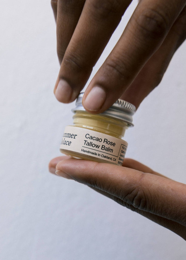 Cacao Rose Cuticle, Lip, and Brow Balm - Regenerative Tallow - Echo Market