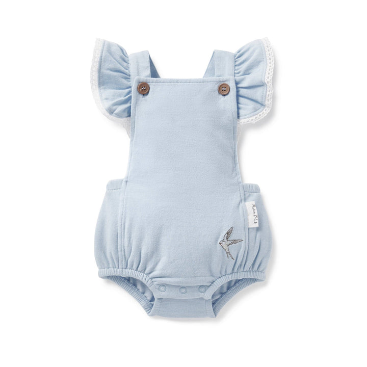 Chambray Ruffle Playsuit - Echo Market