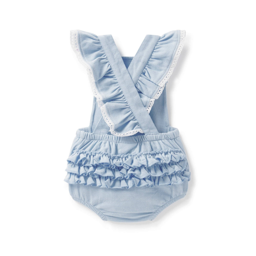 Chambray Ruffle Playsuit - Echo Market