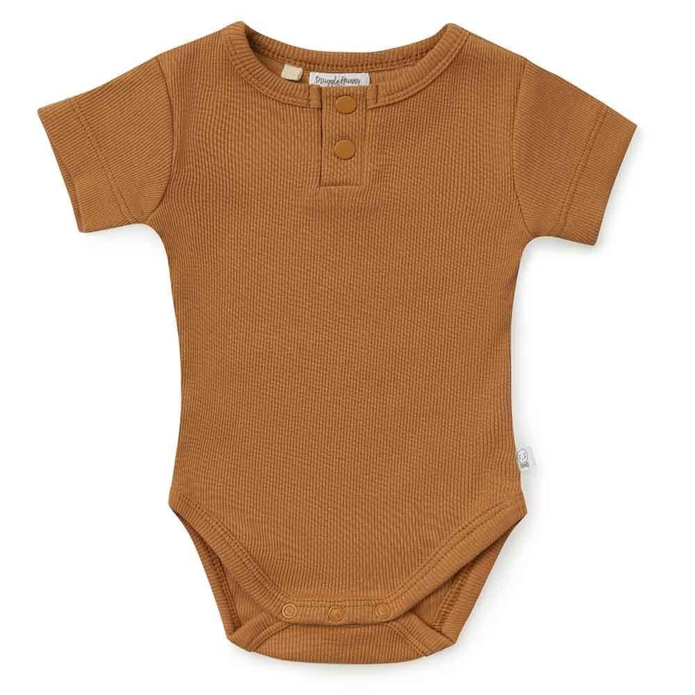 Chestnut Short Sleeve Organic Bodysuit - Echo Market