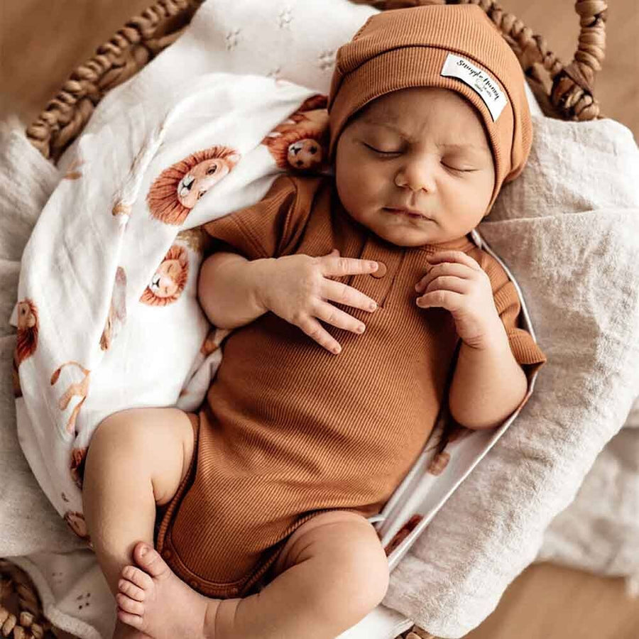 Chestnut Short Sleeve Organic Bodysuit - Echo Market