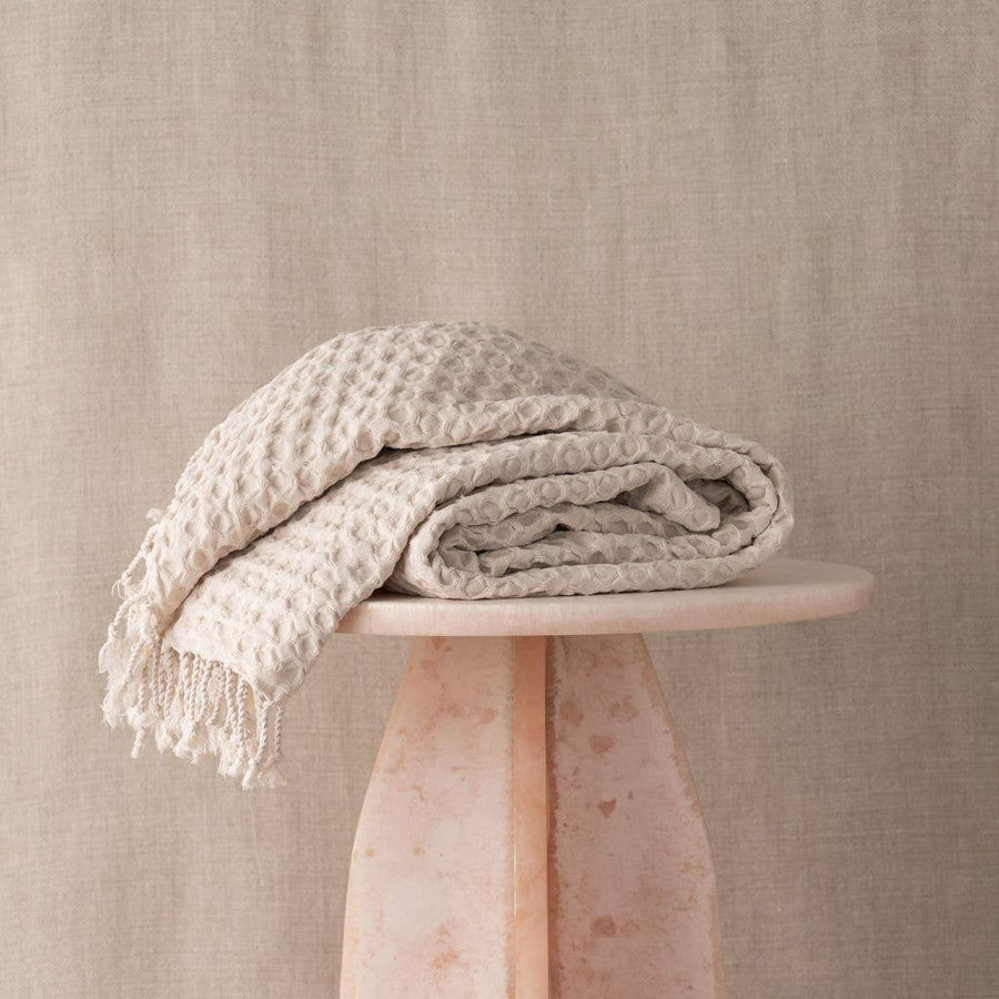 Corfu Cotton Throw | Clay - Echo Market