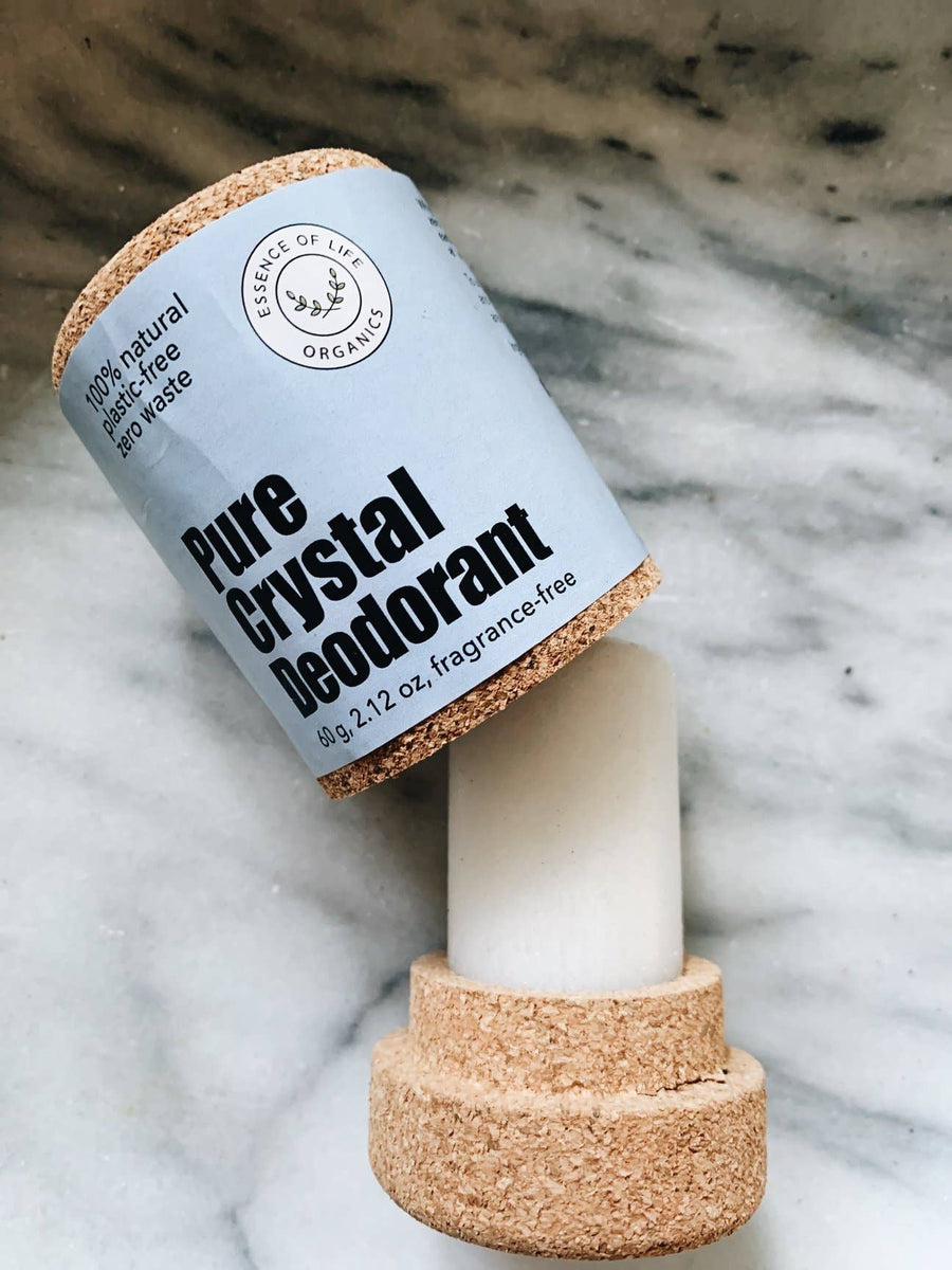 Crystal Deodorant Stick, in zero waste cork packaging - Echo Market