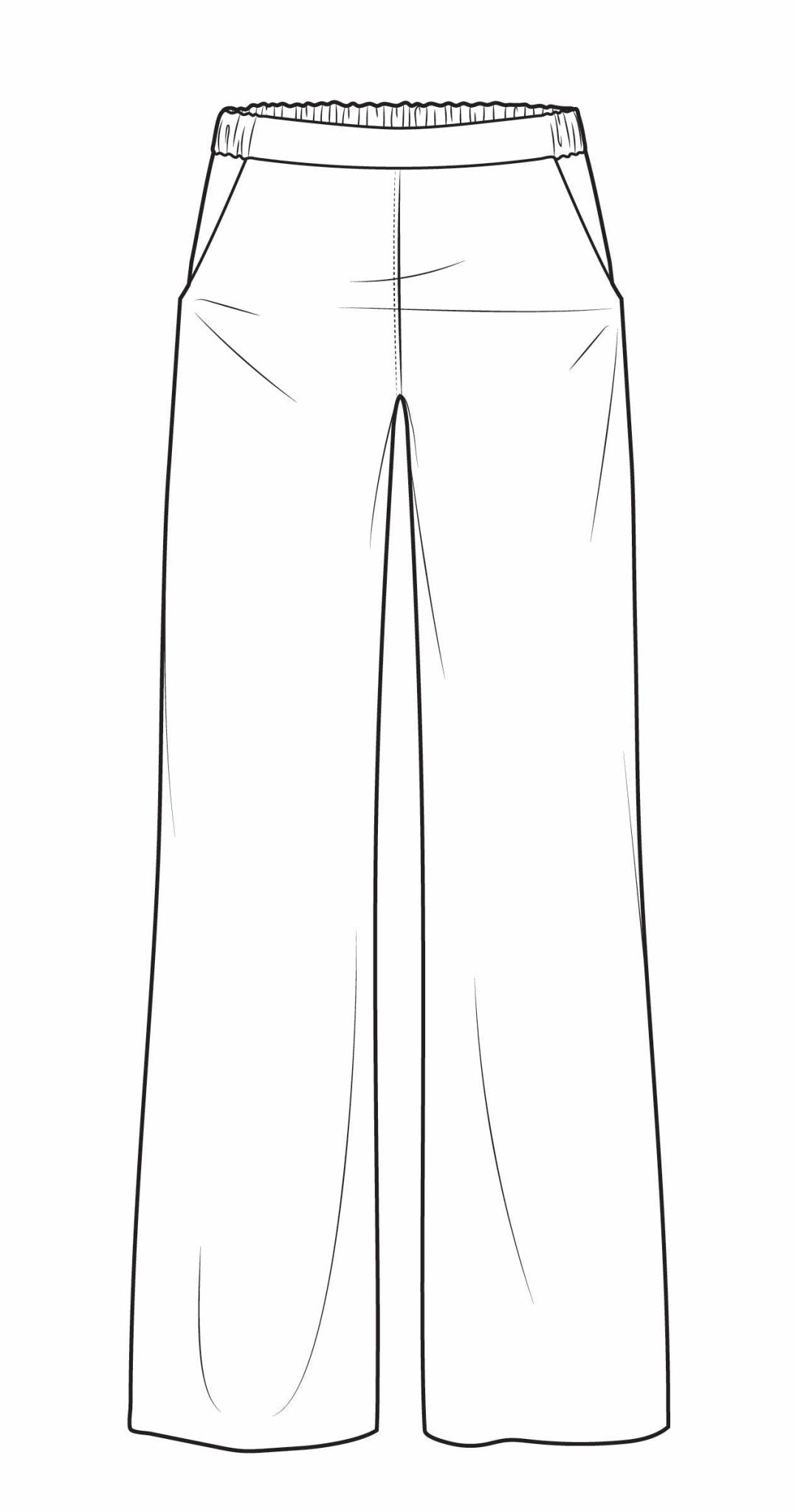 Denim Palazzo Pants: S / Black - Echo Market