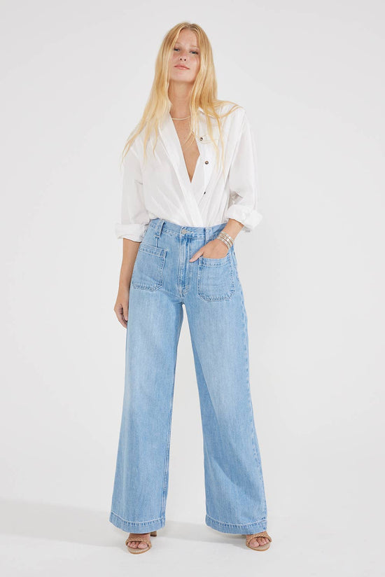 Devon Wide Leg Jeans in Mountain Air - Echo Market