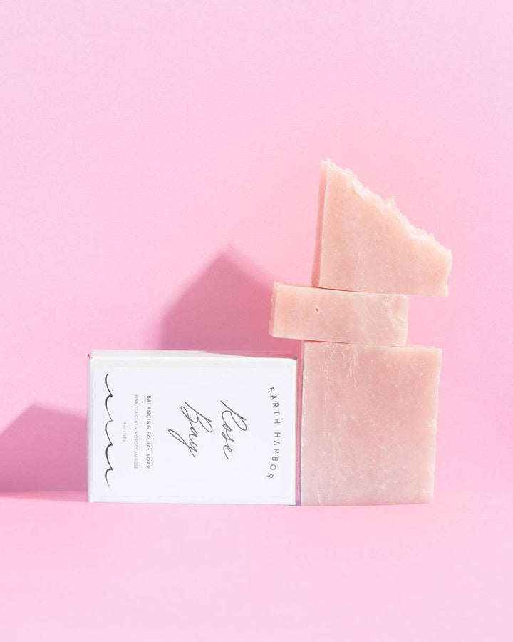 Facial Soap: Pink Sea Clay & Rose - Echo Market