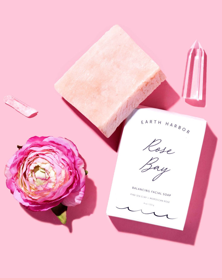 Facial Soap: Pink Sea Clay & Rose - Echo Market