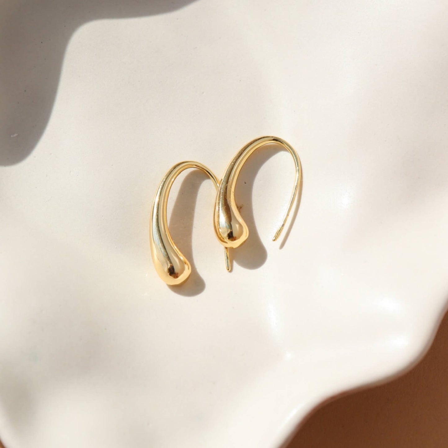Golden Drop Earrings: 14k Gold Fill - Echo Market