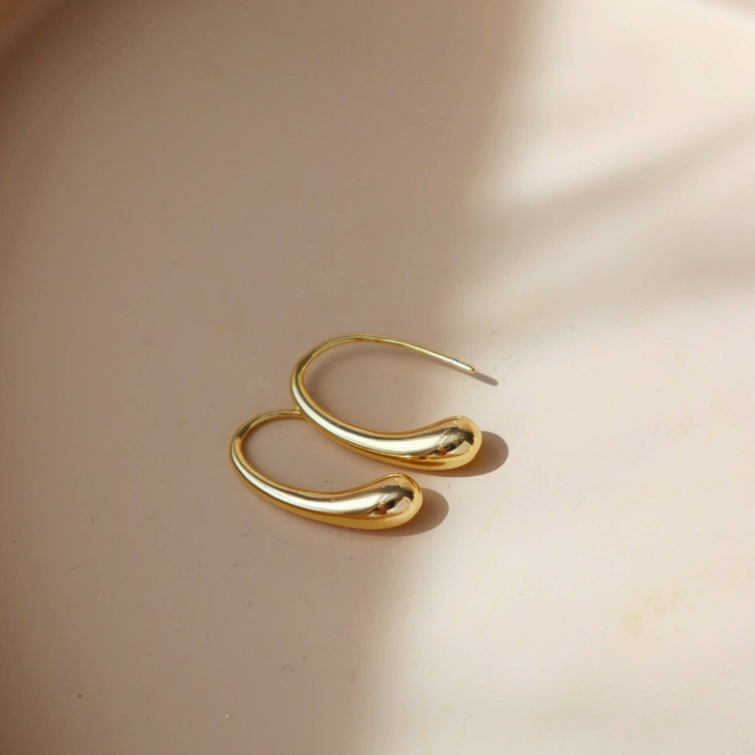 Golden Drop Earrings: 14k Gold Fill - Echo Market