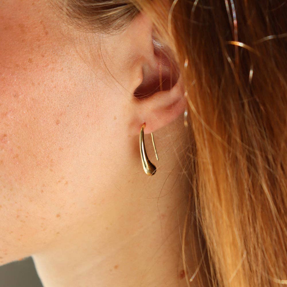 Golden Drop Earrings: 14k Gold Fill - Echo Market