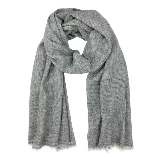 Gray Handloom Cashmere Scarf - Echo Market
