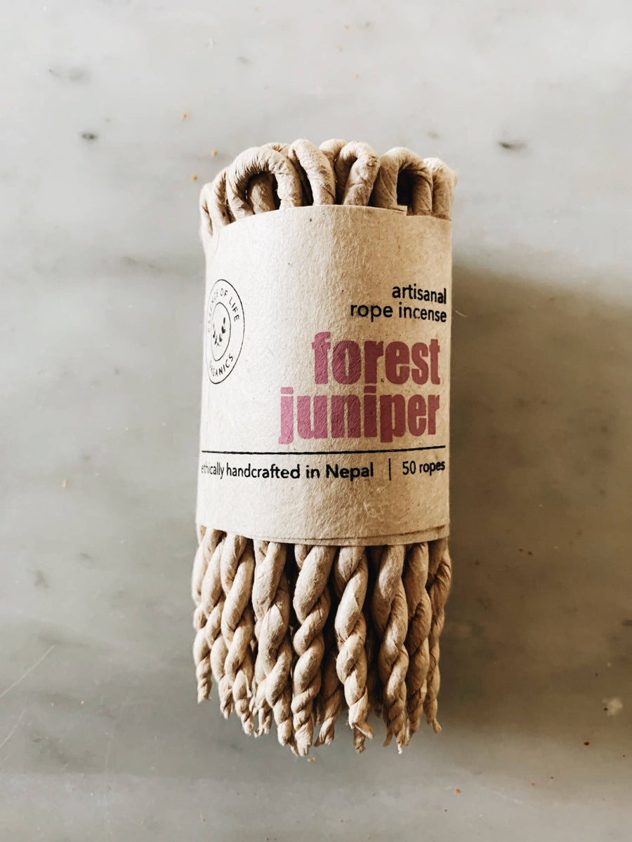 Handcrafted 100% Artisanal Rope incense, Forest Juniper - Echo Market