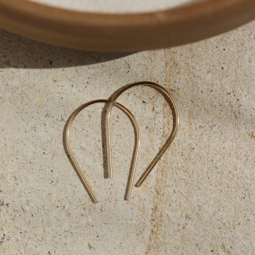 Horseshoe Earrings: 14k Gold Fill / Large - Echo Market