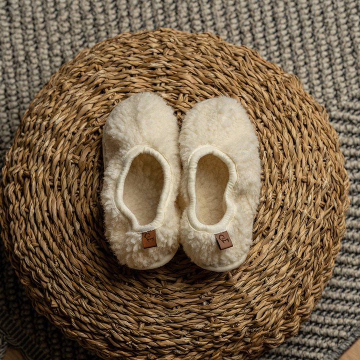 Kids 100% Pure Wool Fleece Slippers - Echo Market