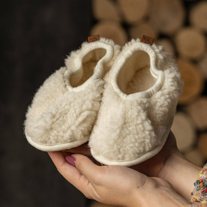 Kids 100% Pure Wool Fleece Slippers - Echo Market