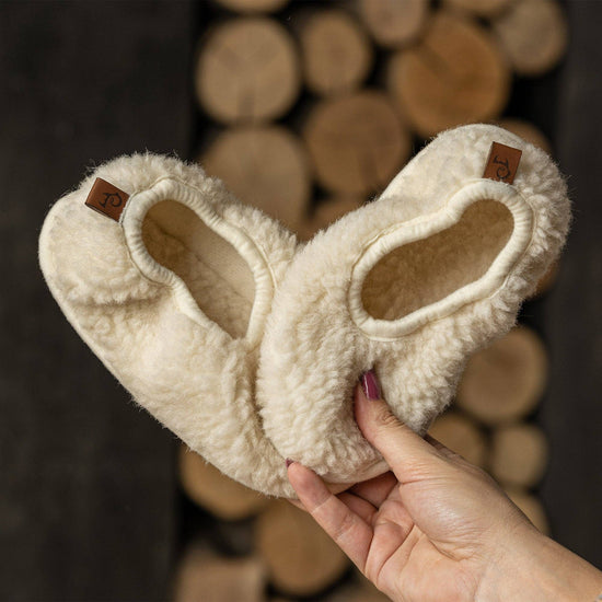 Kids 100% Pure Wool Fleece Slippers - Echo Market