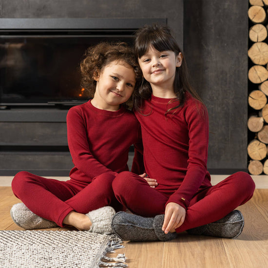 Load image into Gallery viewer, Kids&amp;#39; Long Sleeve Merino Wool Set - Echo Market
