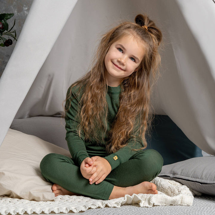 Kids' Long Sleeve Merino Wool Set - Echo Market