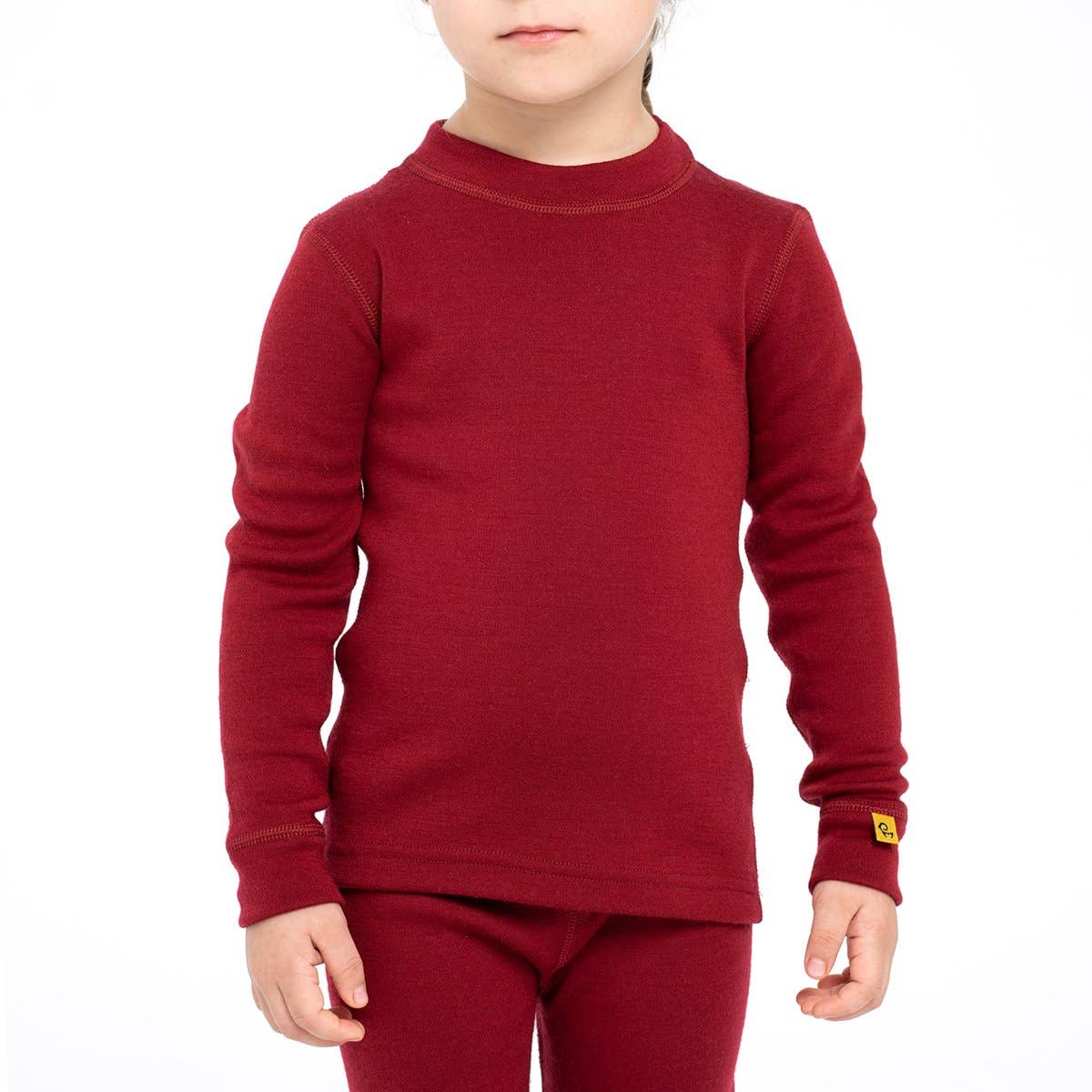 Kids' Merino 250 Long Sleeve Crew | Royal cherry - Echo Market