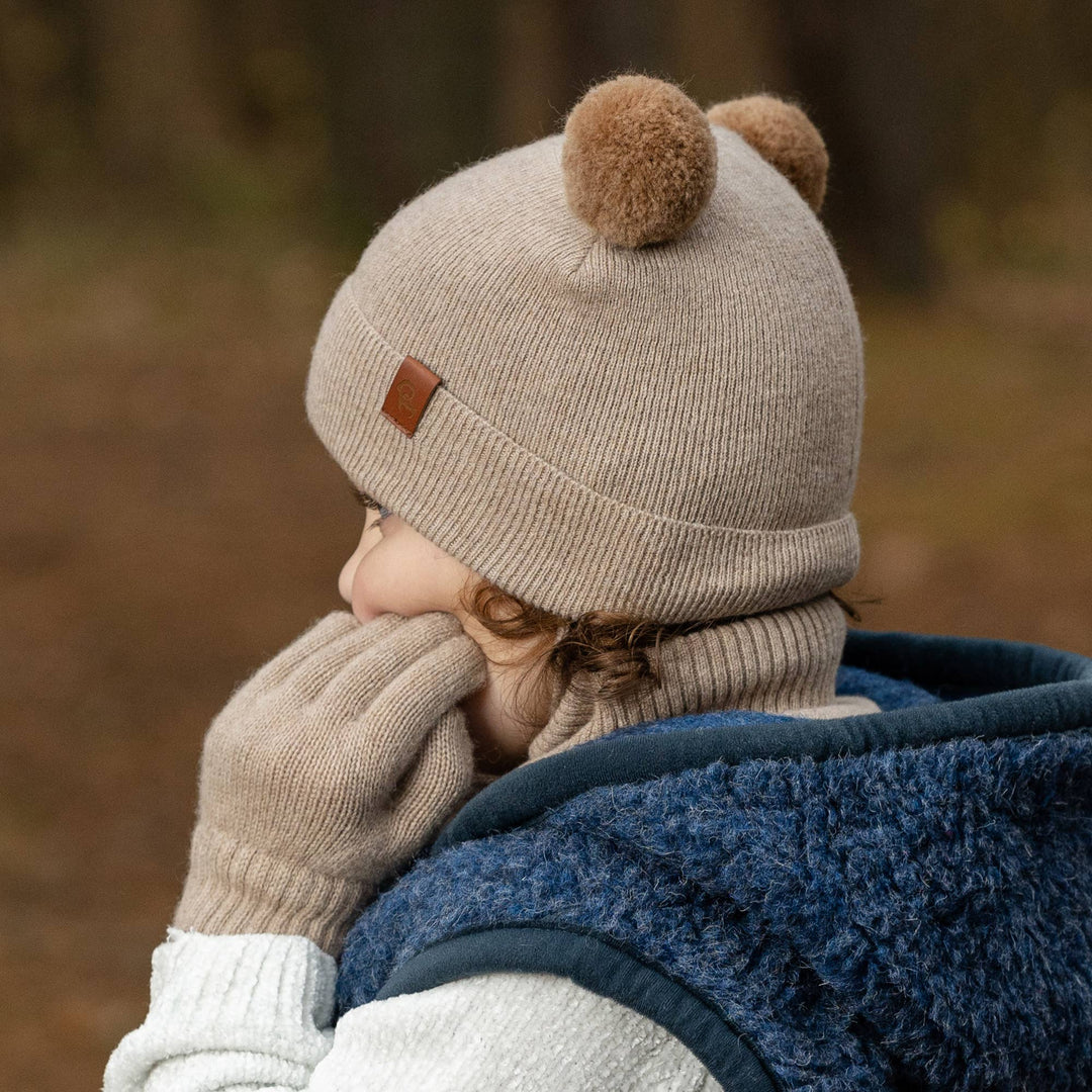 Kids' Merino and Cashmere Pom Pom Beanie - Echo Market