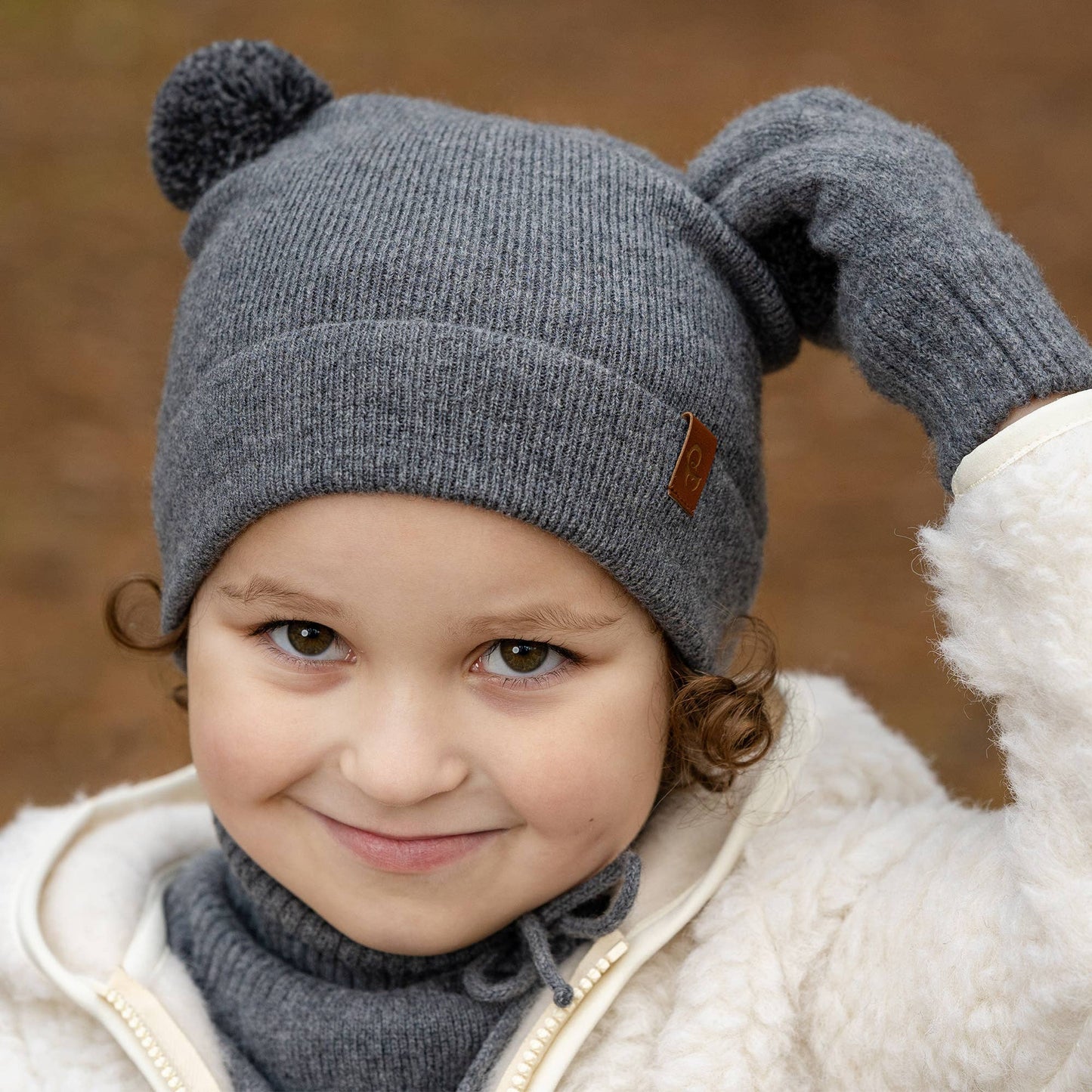 Kids' Merino and Cashmere Pom Pom Beanie - Echo Market