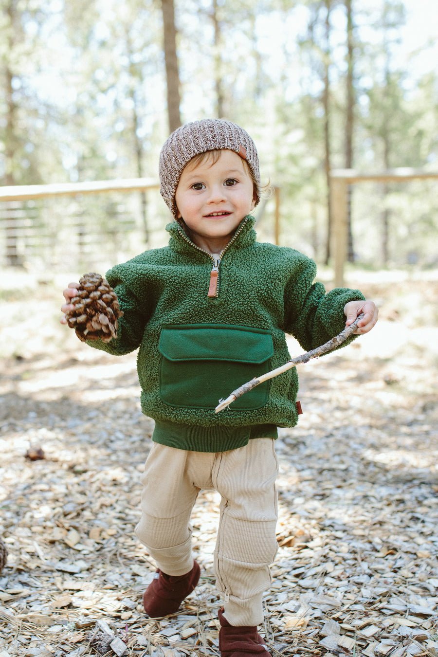Kids' Sherpa Zip Pullover - Echo Market