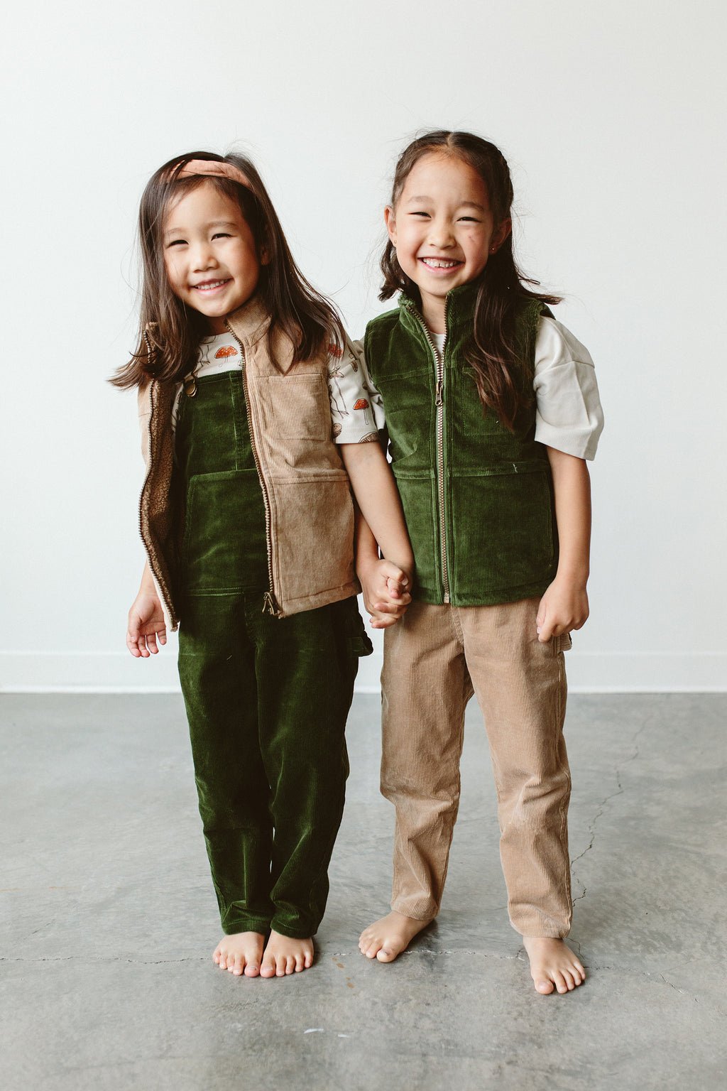 Kids Sherpa/Corduroy Reversible Vest - Echo Market